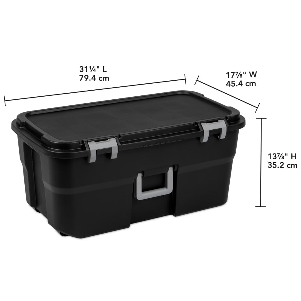Waterproof Plastic Storage Box, 6 Pack 13.2 Gallon D528488