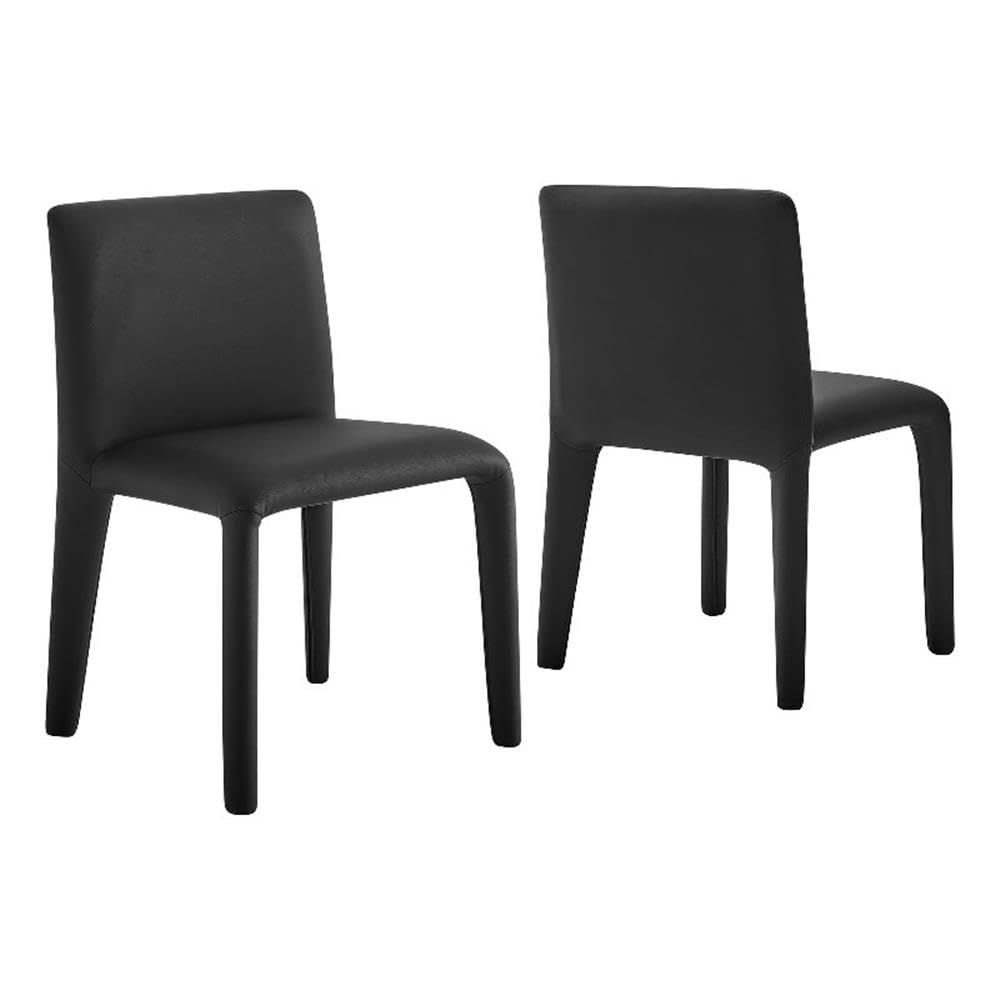 Black Faux Leather Dining Chair O2778