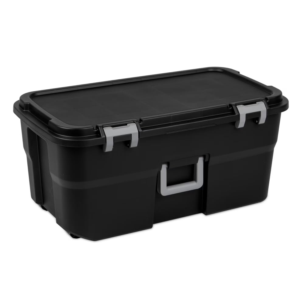 Waterproof Plastic Storage Box, 6 Pack 13.2 Gallon D528488