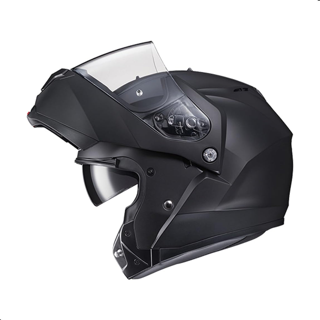 Solid Modular Motorcycle Helmet with Pinlock Shield DOT Approved Semi Flat Black X-Large V955