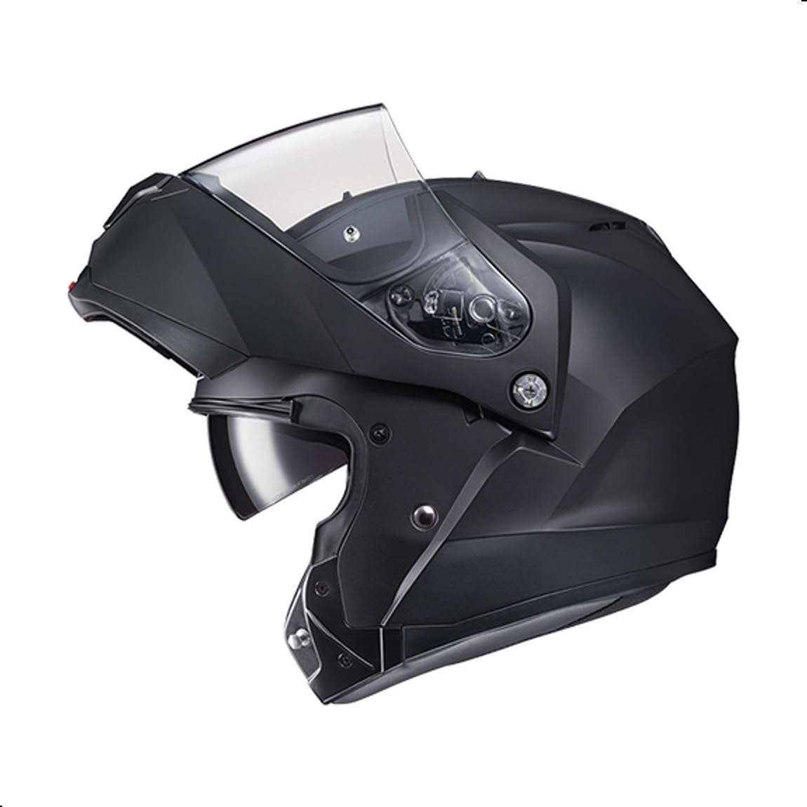 Solid Modular Motorcycle Helmet with Pinlock Shield DOT Approved Semi Flat Black X-Large V955