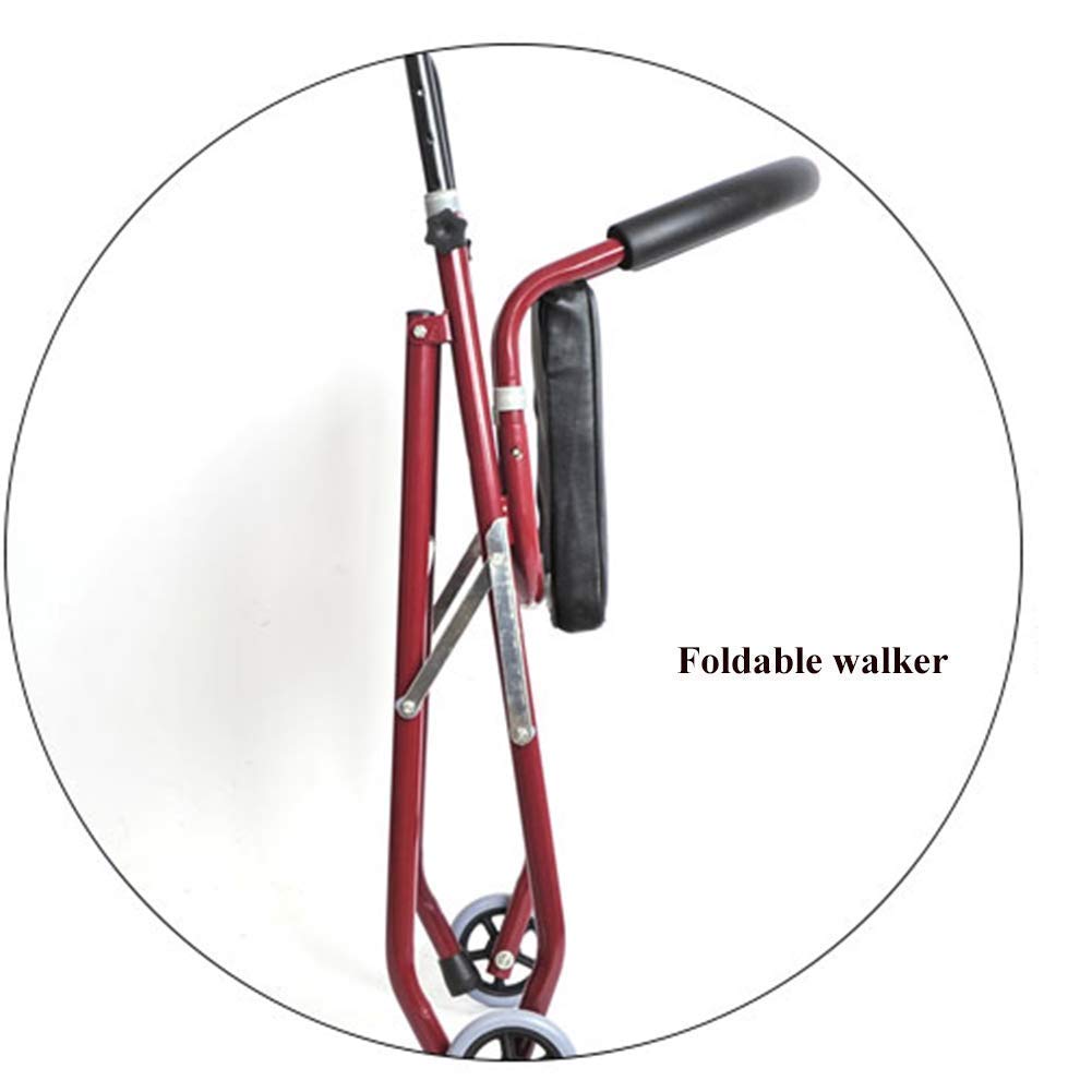 Foldable Four Wheeled Lightweight Walker with Armrest V95142