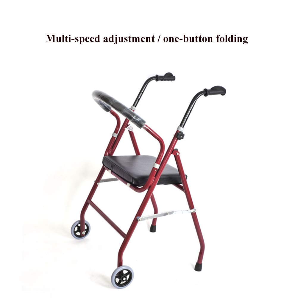 Foldable Four Wheeled Lightweight Walker with Armrest V95142