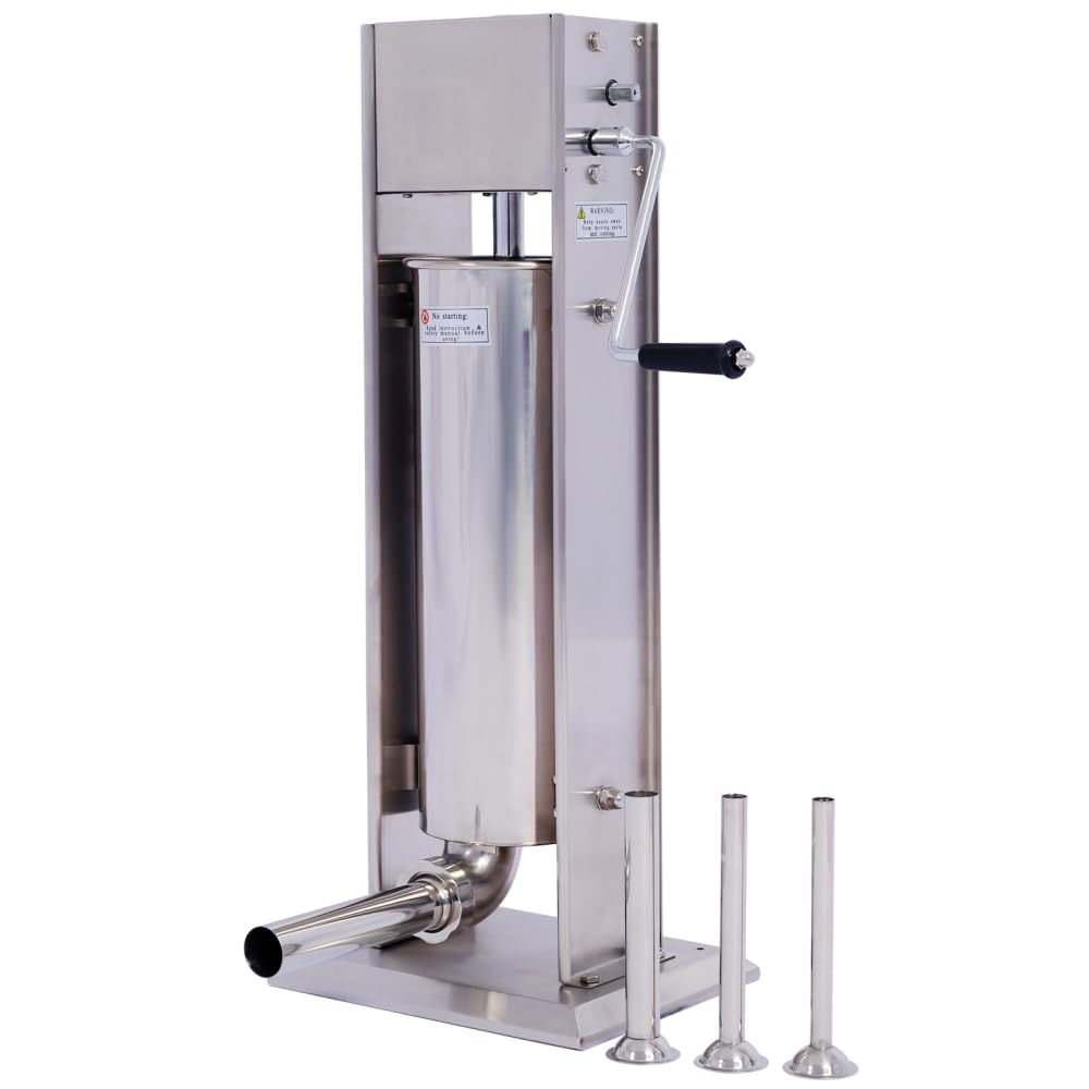 Manual Stainless Steel Sausage Stuffing Machine with 4 Filling Tubes N976437