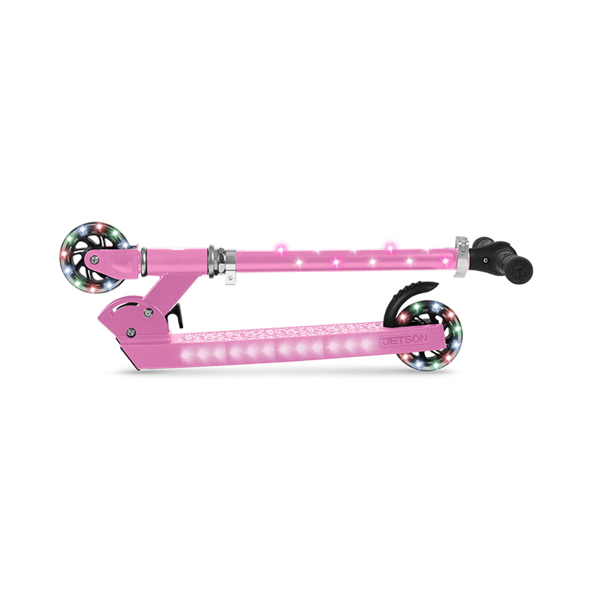 2-Wheel Light-Up Kick Scooter with Adjustable Handlebar and Rear Brake G8879