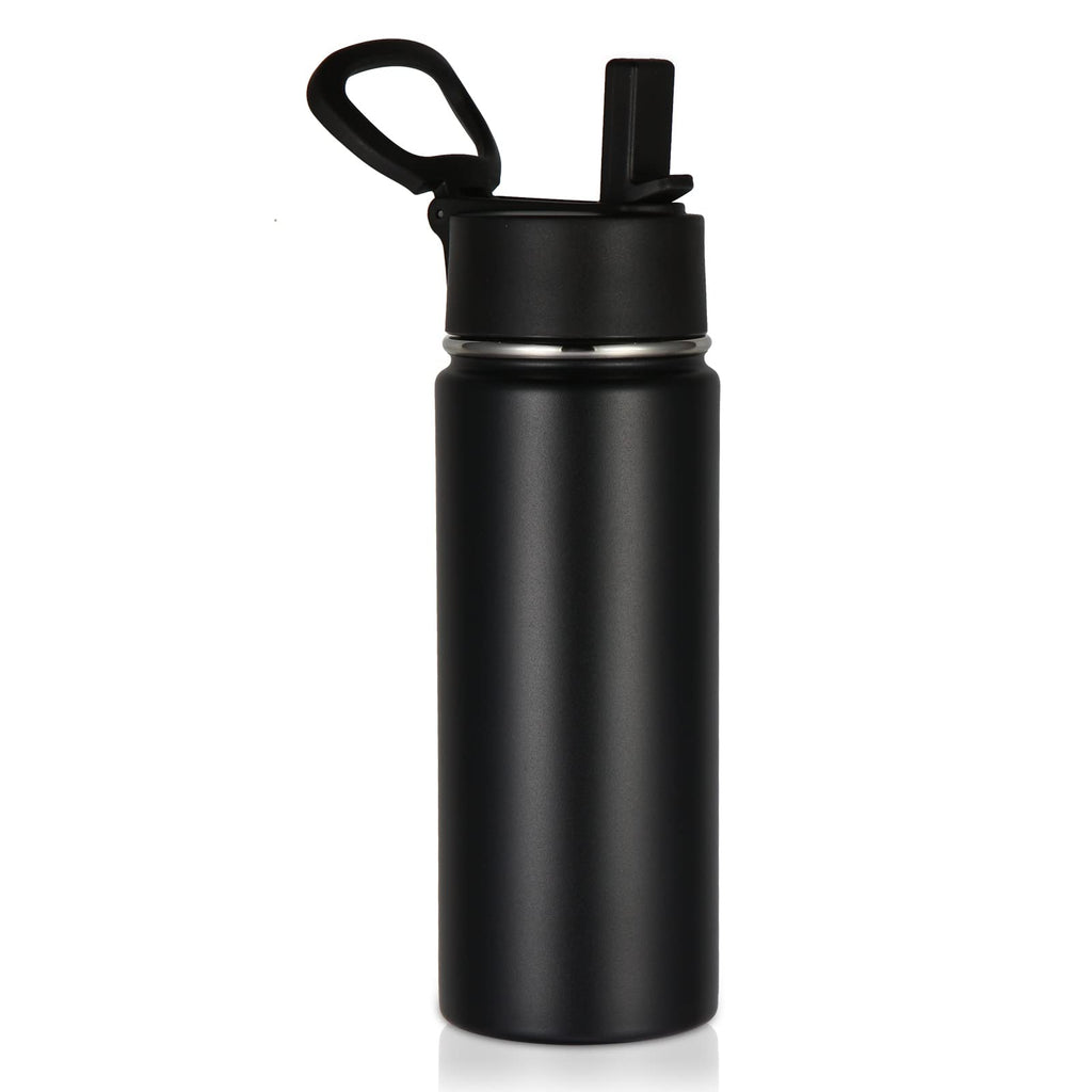 18oz Insulated Stainless Steel Kids Water Bottle with Straw Lid M11397