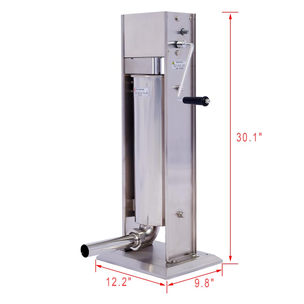 Manual Stainless Steel Sausage Stuffing Machine with 4 Filling Tubes N976437