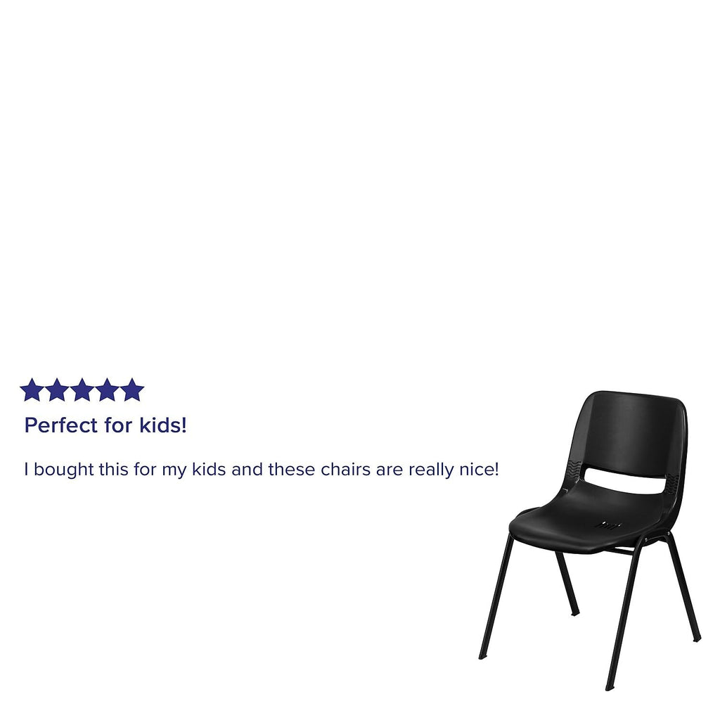 Black Ergonomic Stack Chair 5-Pack J15517