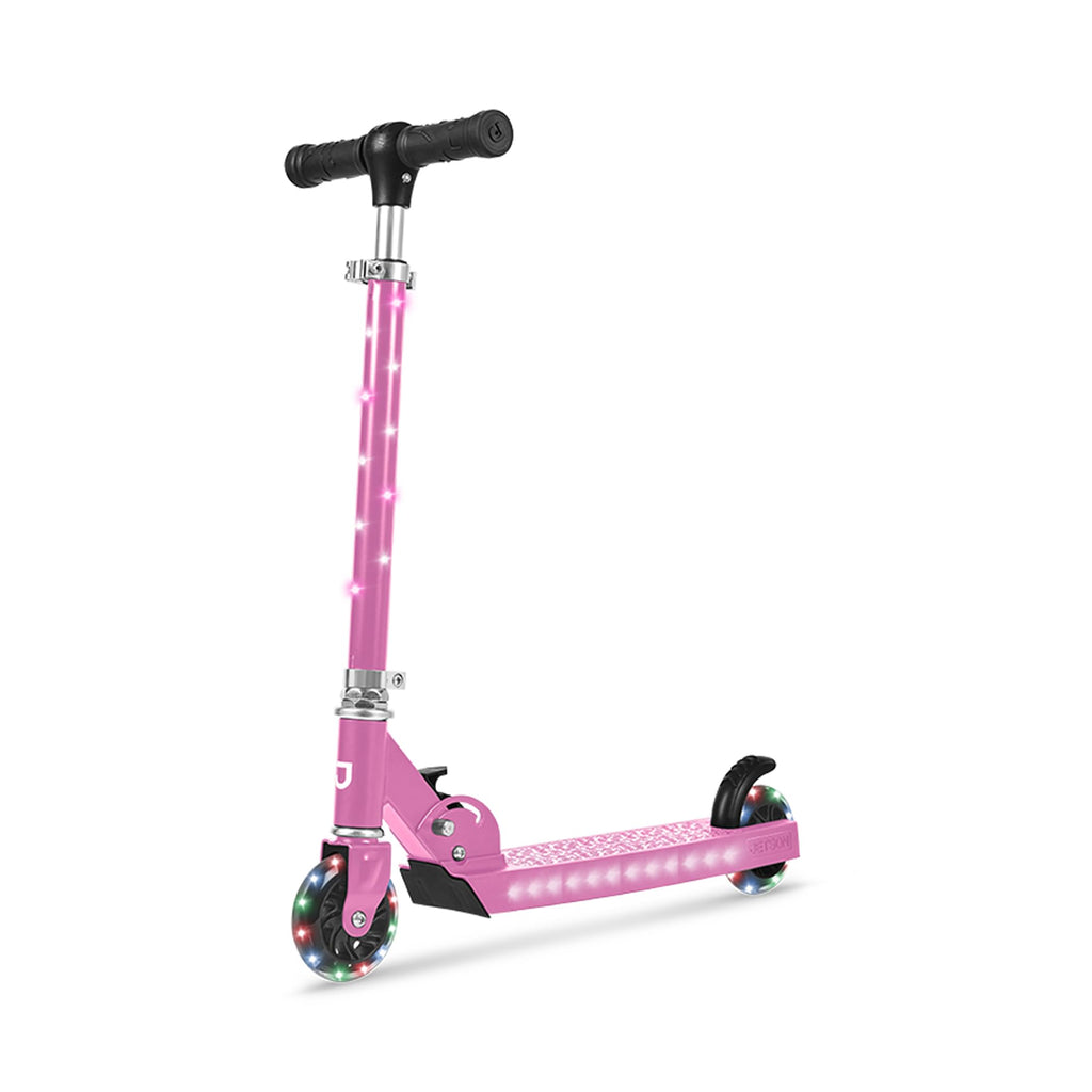 2-Wheel Light-Up Kick Scooter with Adjustable Handlebar and Rear Brake G8879