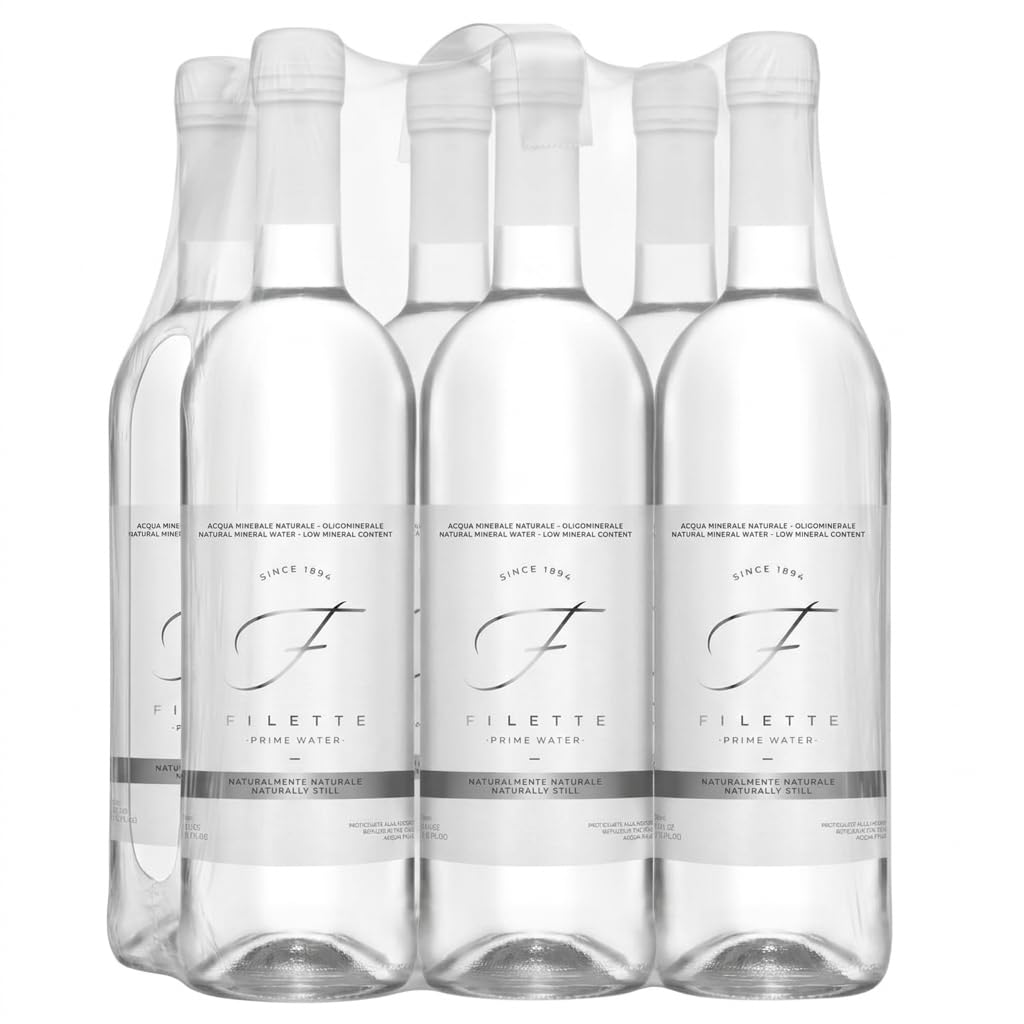 Natural Mineral Water 25 fl oz Glass Bottles Pack of 6 E82714