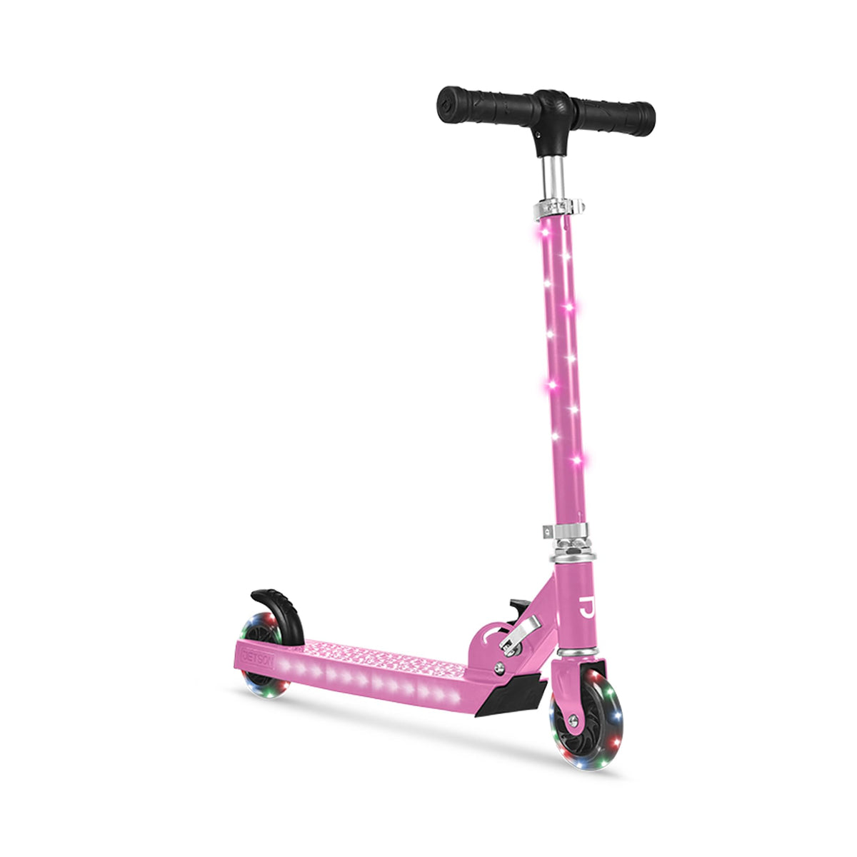 2-Wheel Light-Up Kick Scooter with Adjustable Handlebar and Rear Brake G8879