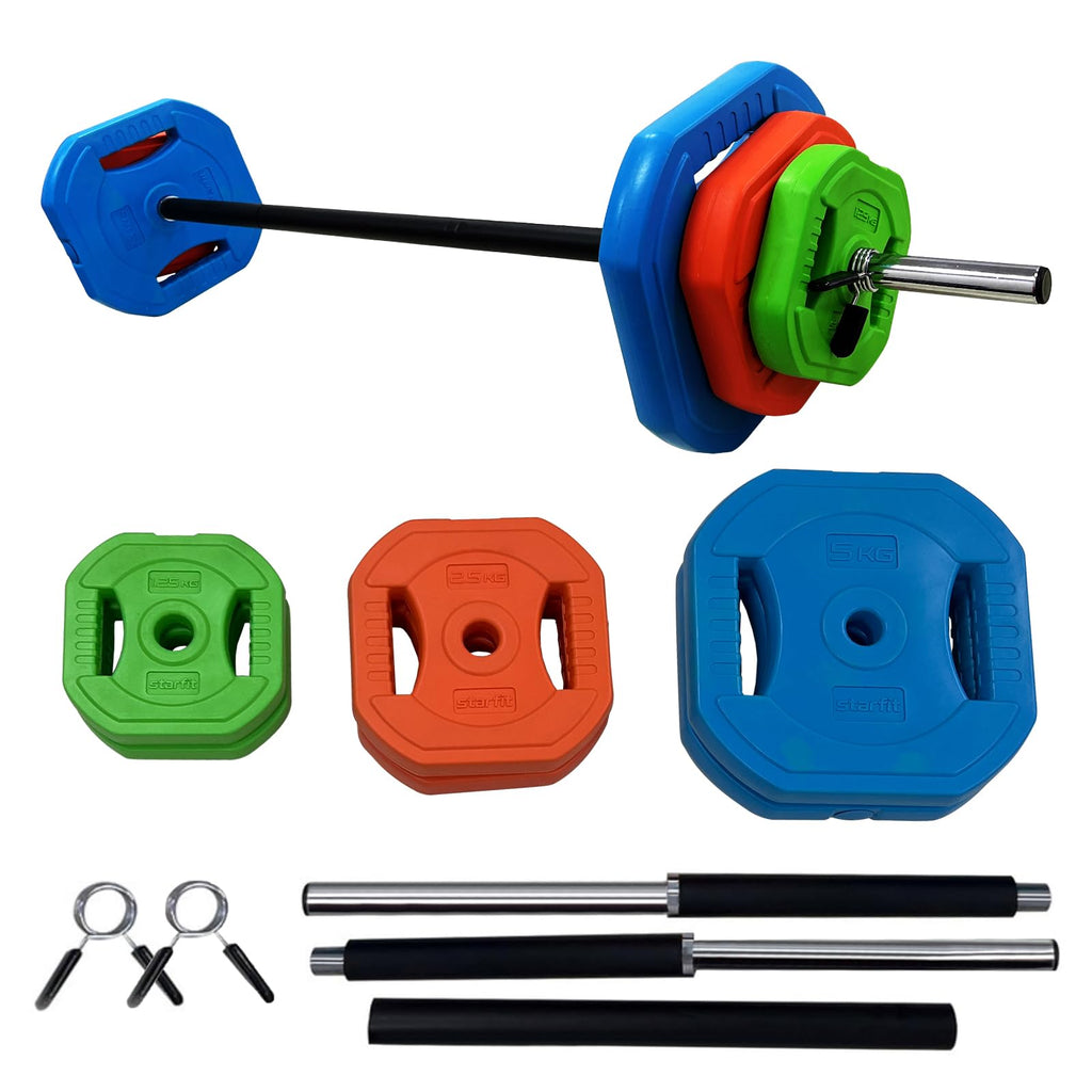 Adjustable Barbell Set with Weight Plates U37324