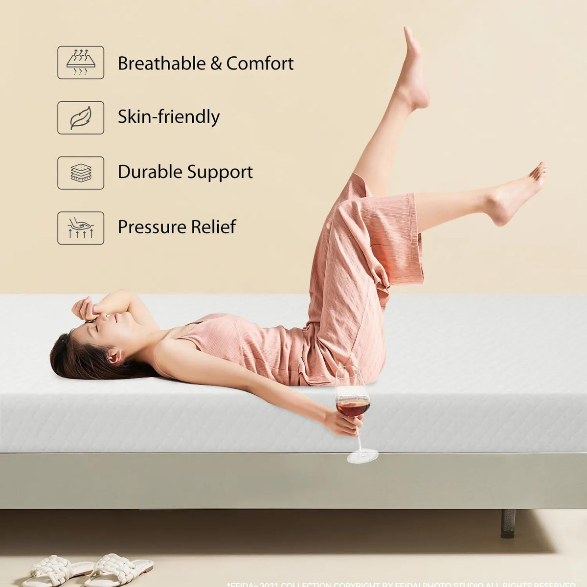 5 inch Memory Foam Twin Mattress with Washable Cover G78502