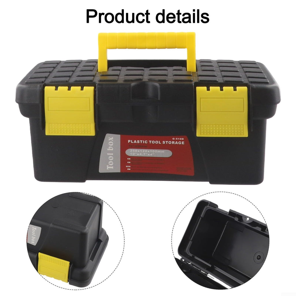 10 Inch Black Plastic Tool Storage Box W93034