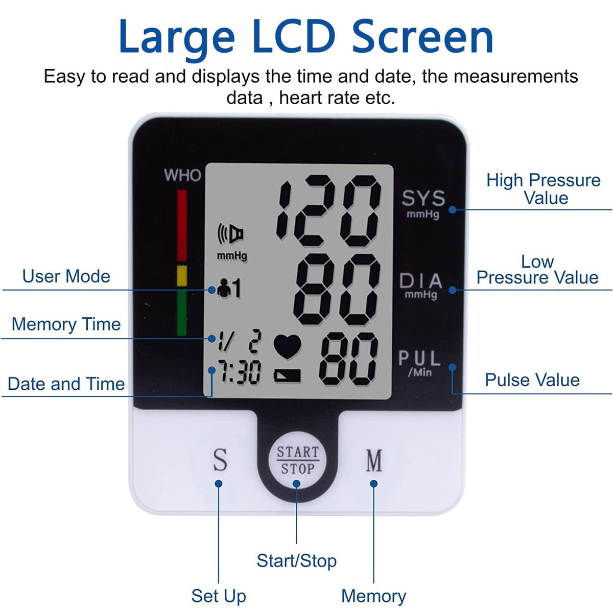 Automatic Talking Wrist Blood Pressure Monitor M4518