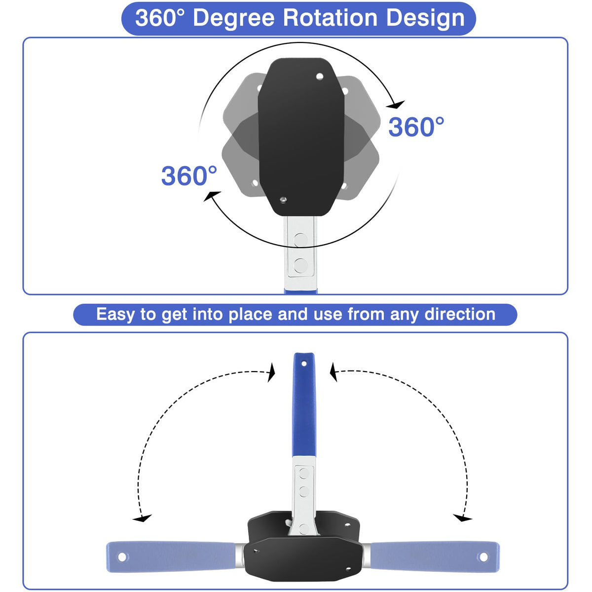 Brake Caliper Compression Tool with 2 Hooks & 360° Rotating Ratchet M5575