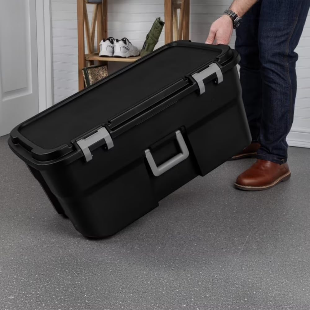 Waterproof Plastic Storage Box, 6 Pack 13.2 Gallon D528488