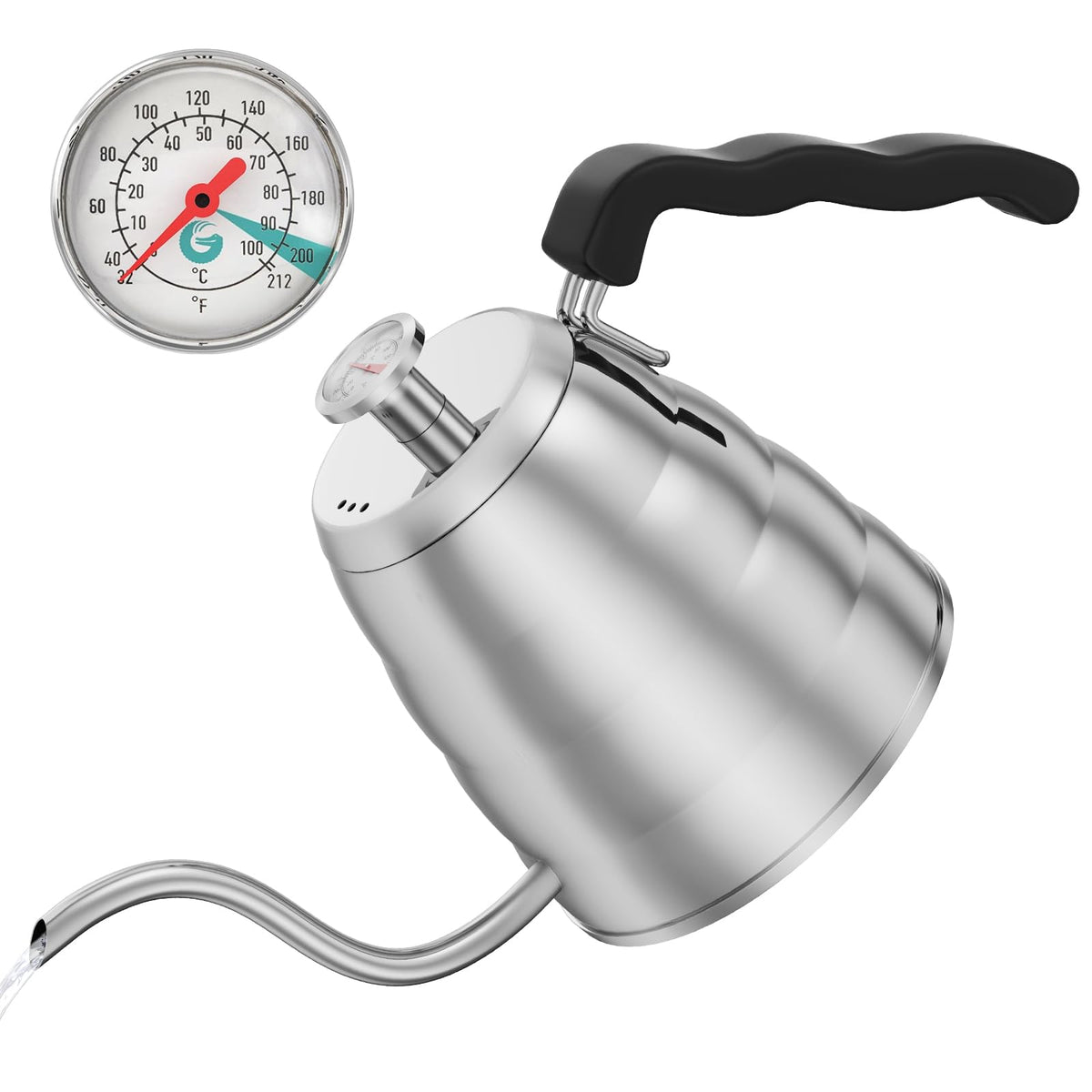 40oz Stainless Steel Gooseneck Kettle and 14oz Pour Over Coffee Maker H246778