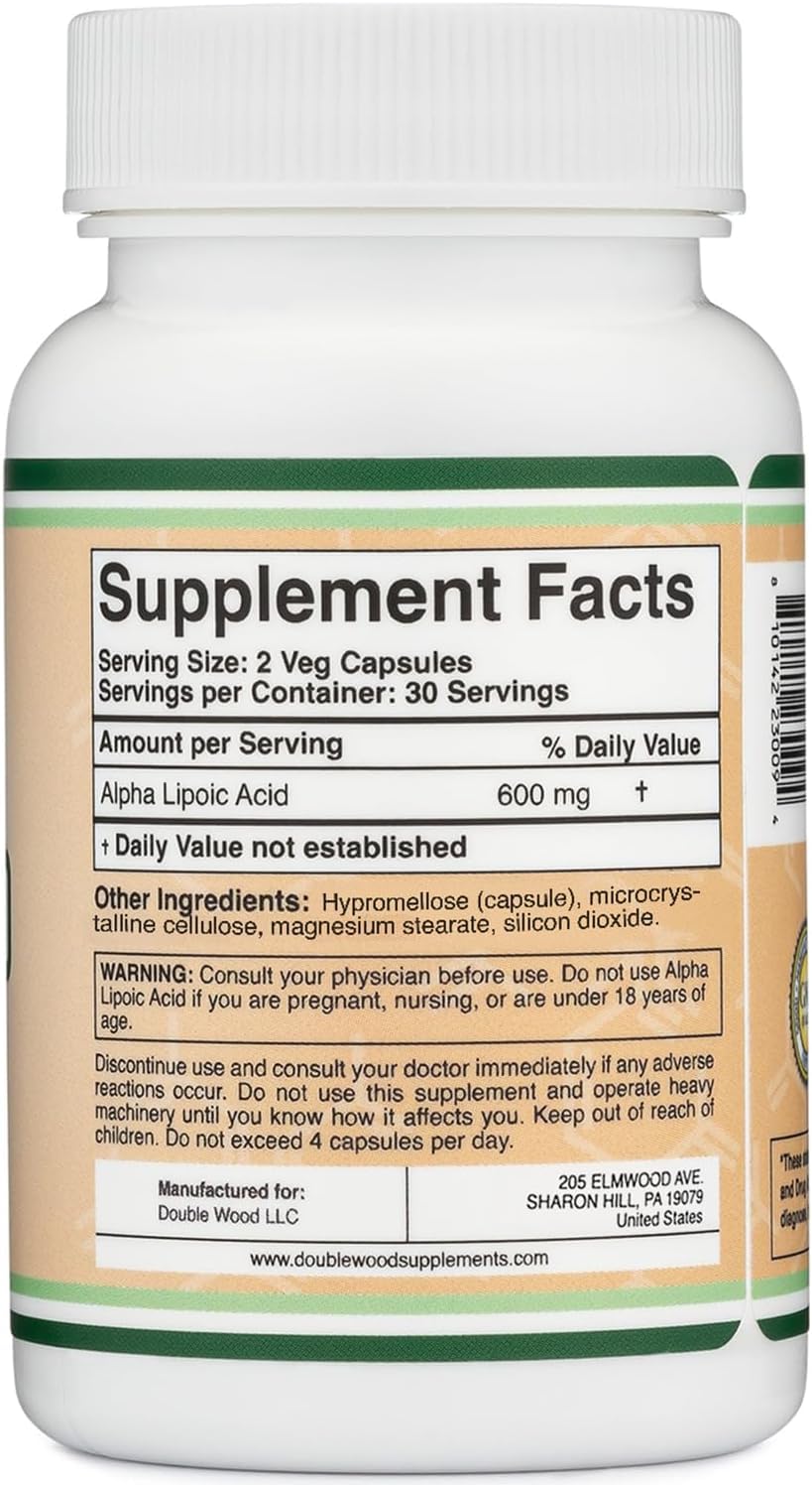 Alpha Lipoic Acid 600mg 60 Capsules R90203