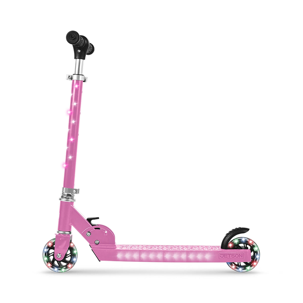 2-Wheel Light-Up Kick Scooter with Adjustable Handlebar and Rear Brake G8879