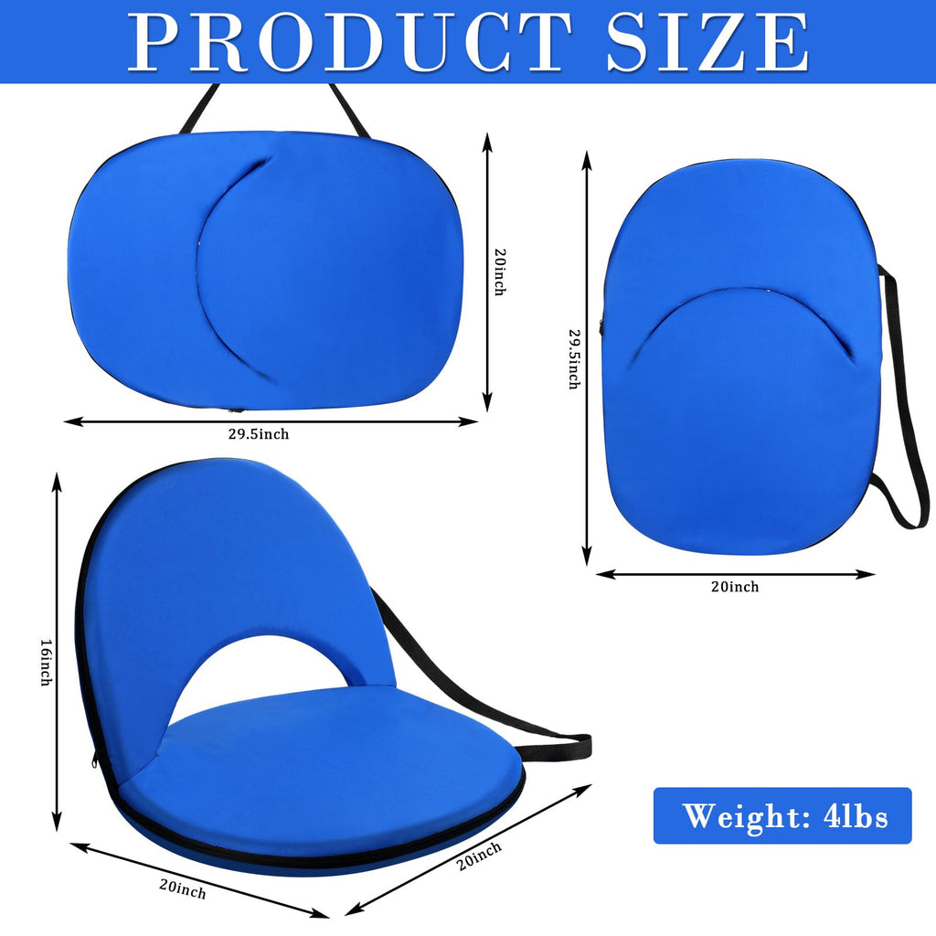 4 Pcs Adjustable Folding Portable Stadium Seats with Back X15101