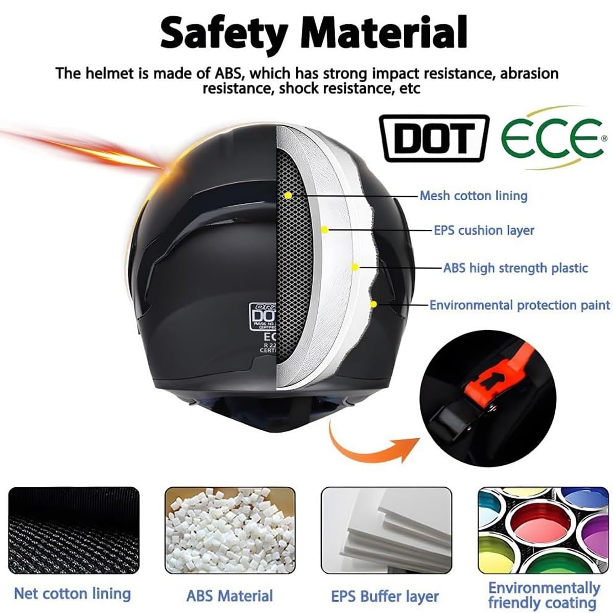 Flip Up Full Face Bluetooth Motorcycle Helmet with Dual Visor M31609