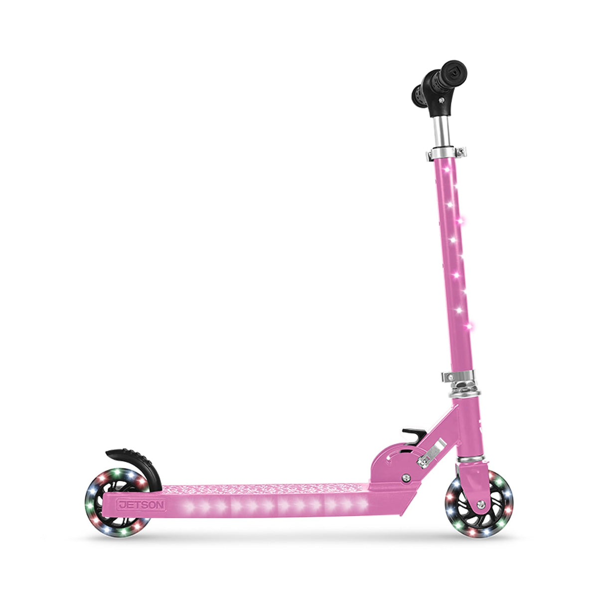 2-Wheel Light-Up Kick Scooter with Adjustable Handlebar and Rear Brake G8879
