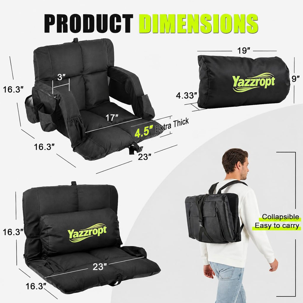 Heated Stadium Seats with Back Support, 3 Heat Settings B658