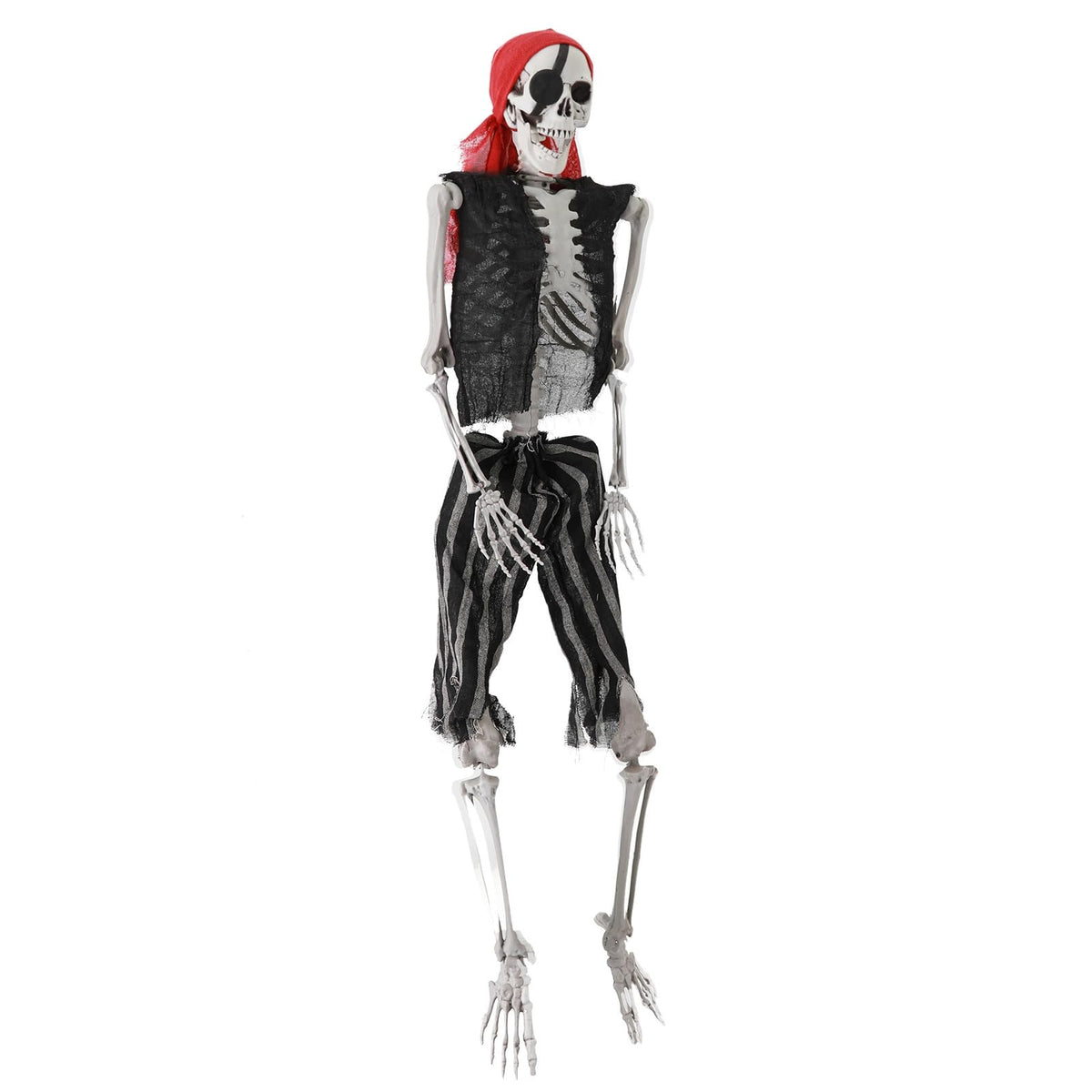 5.4Ft Posable Halloween Skeleton with Movable Joints F8419