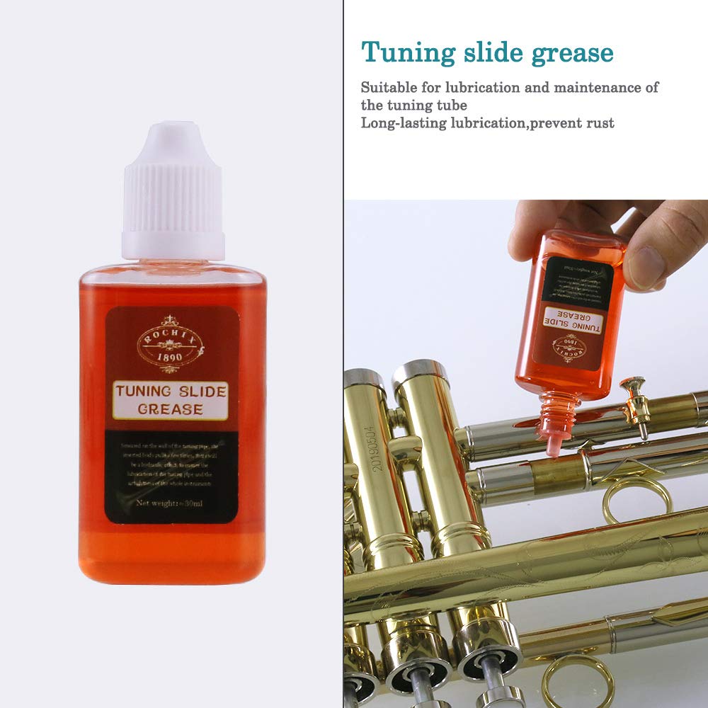 Trumpet/Cornet Cleaning Kit, Valve Oil, Slide Grease, Brushes E114