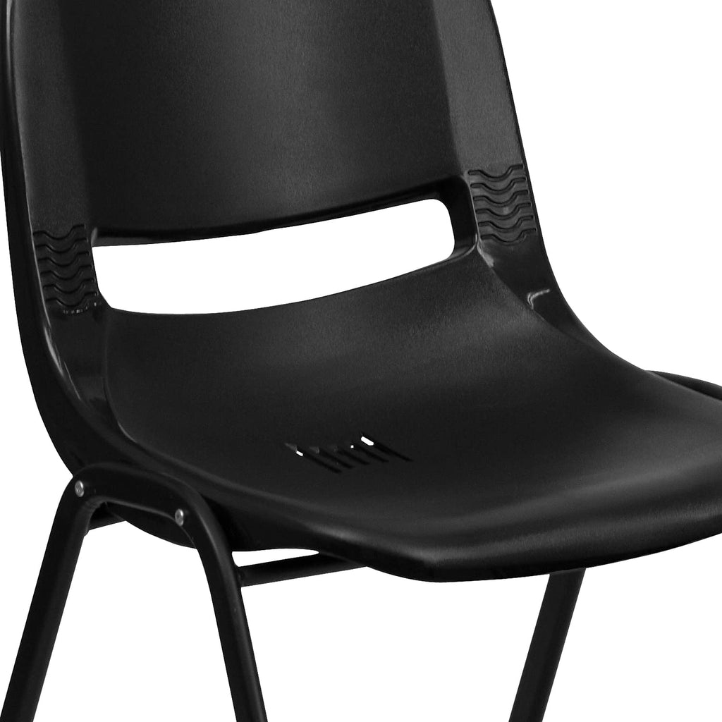 Black Ergonomic Stack Chair 5-Pack J15517