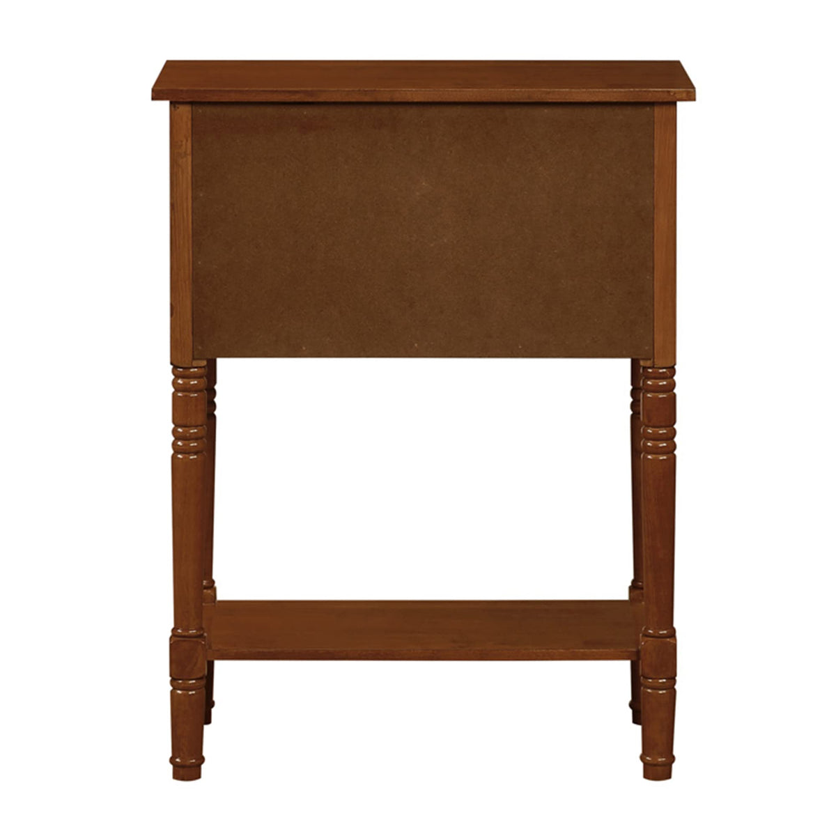 Cherry Hall Table with 3 Storage Drawers and Shelf U370298
