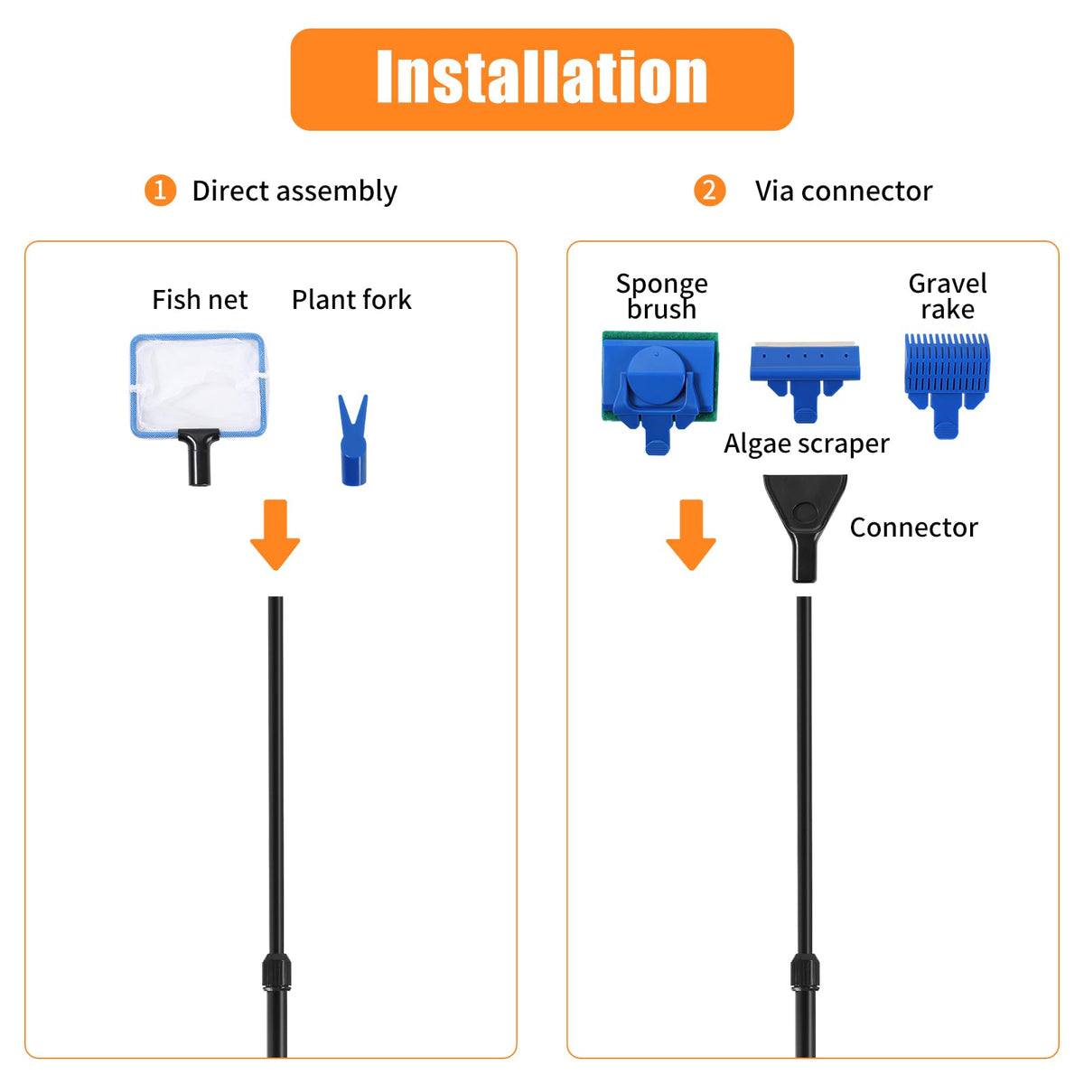 Aquarium Cleaning Tools 5 in 1 Set O5301