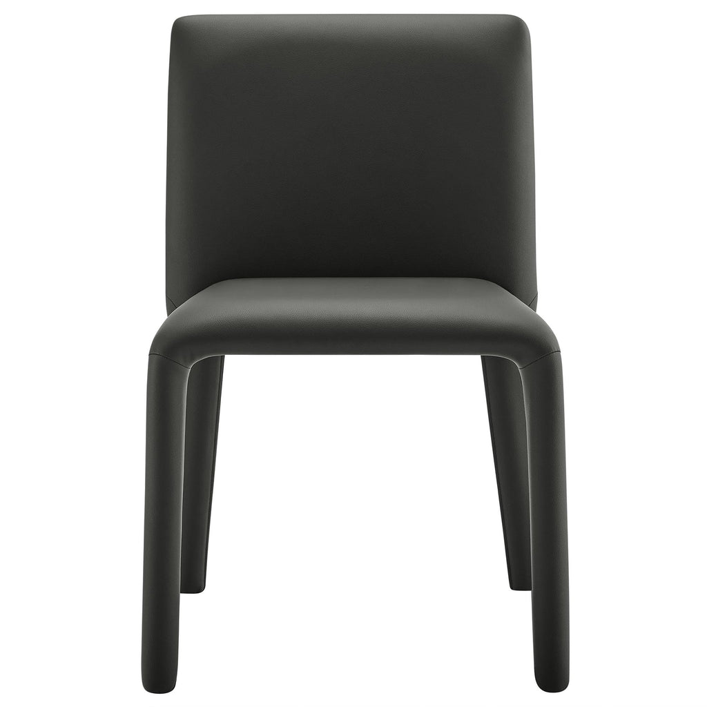 Black Faux Leather Dining Chair O2778