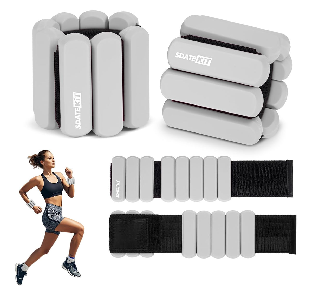 Adjustable Silicone Wrist and Ankle Weights Set of 2 M15945
