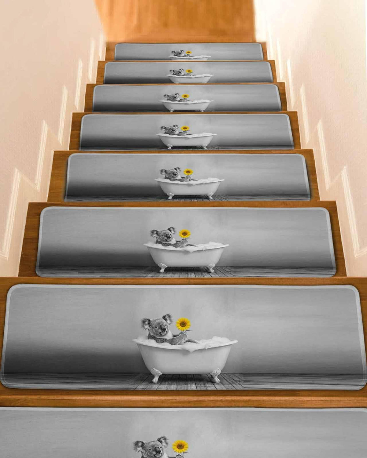 Non Slip Indoor Stair Treads 4 Pcs 8 x 30 Inch B95264