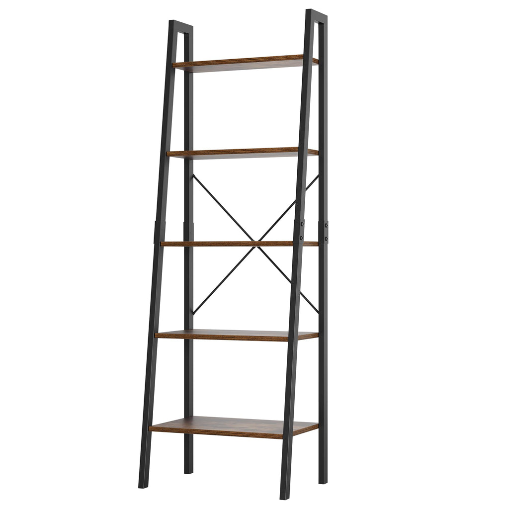 5-Tier Ladder Bookshelf with Metal Frame A6822