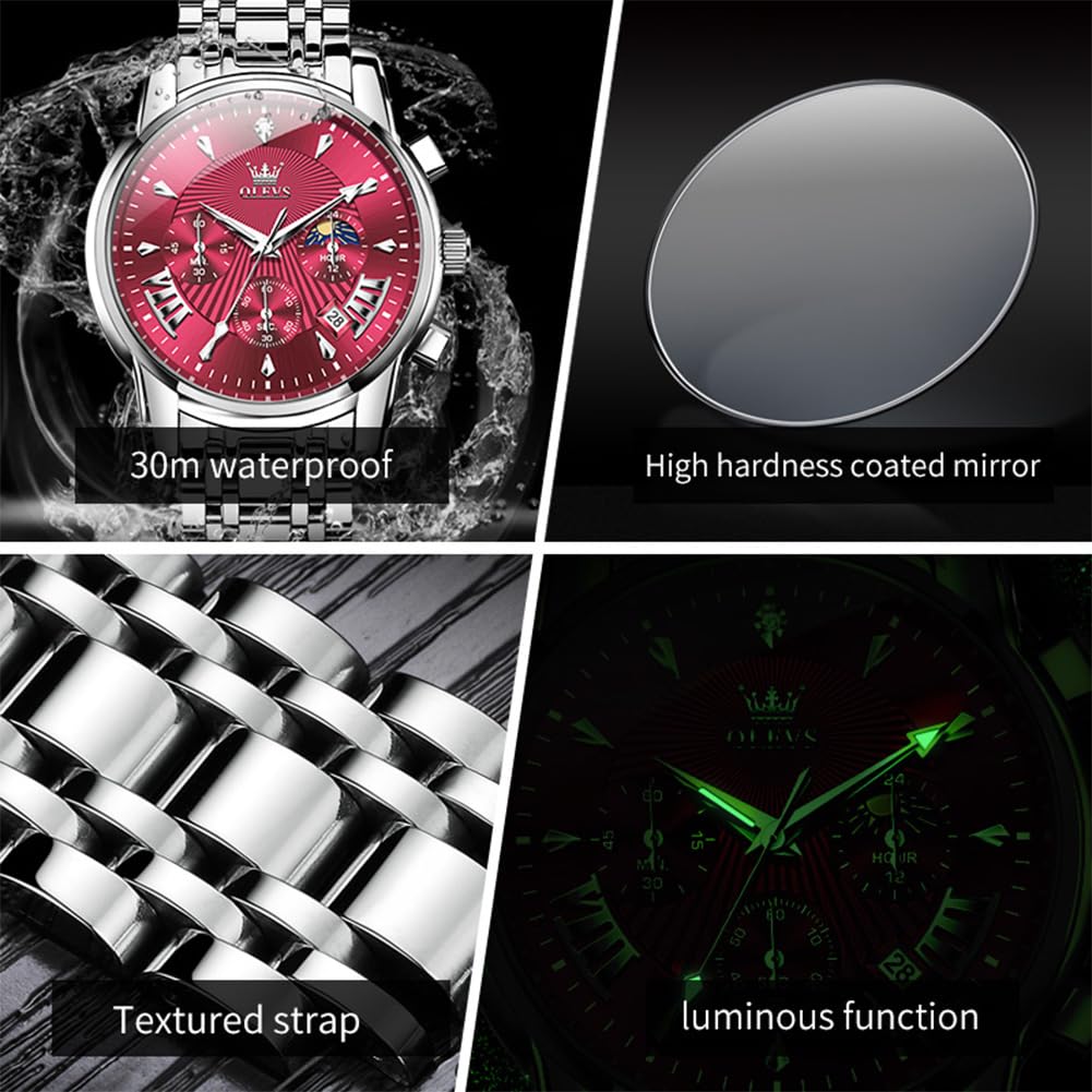Waterproof Stainless Steel Chronograph Watch K89640