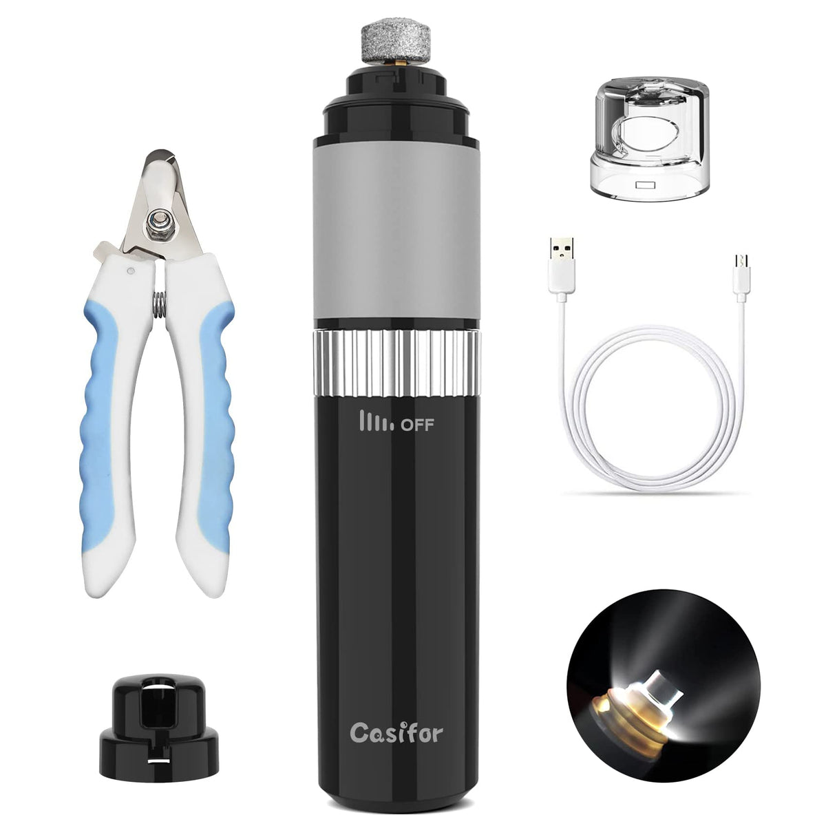 Dog Nail Grinder Quiet Electric Pet Nail Trimmer M3056