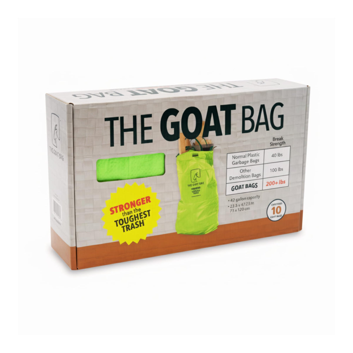 Heavy Duty 42-Gallon Reusable Polypropylene Contractor Bags 10-Pack I3844