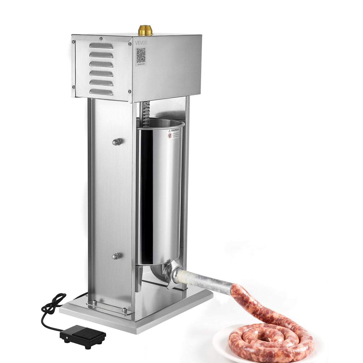 15 L Stainless Steel Electric Sausage Stuffer with 4 Stuffing Tubes S410