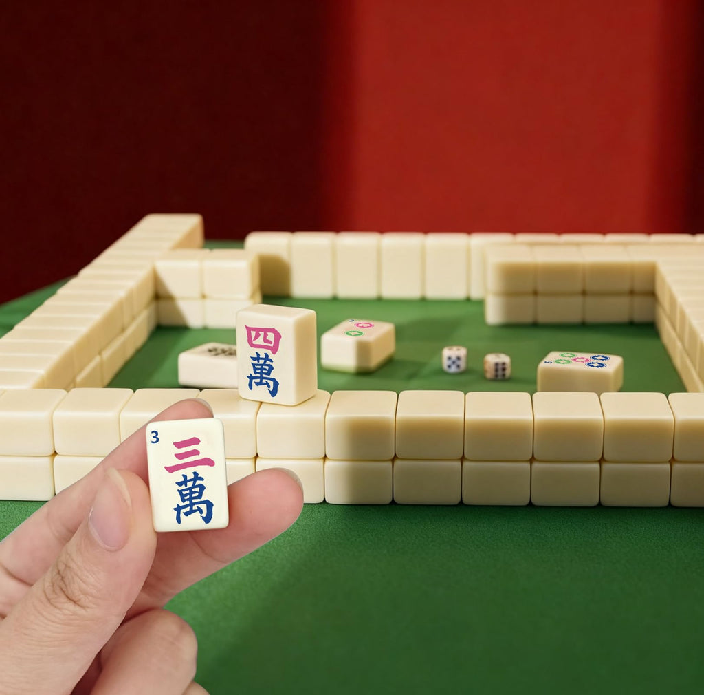 Mini Mahjong Set with 166 White Tiles N53982