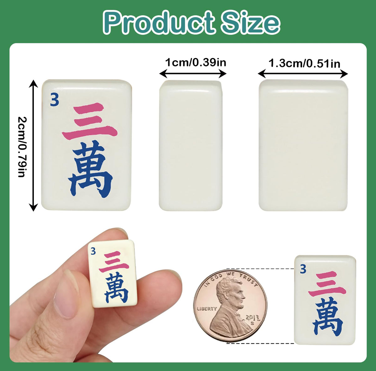 Mini Mahjong Set with 166 White Tiles N53982