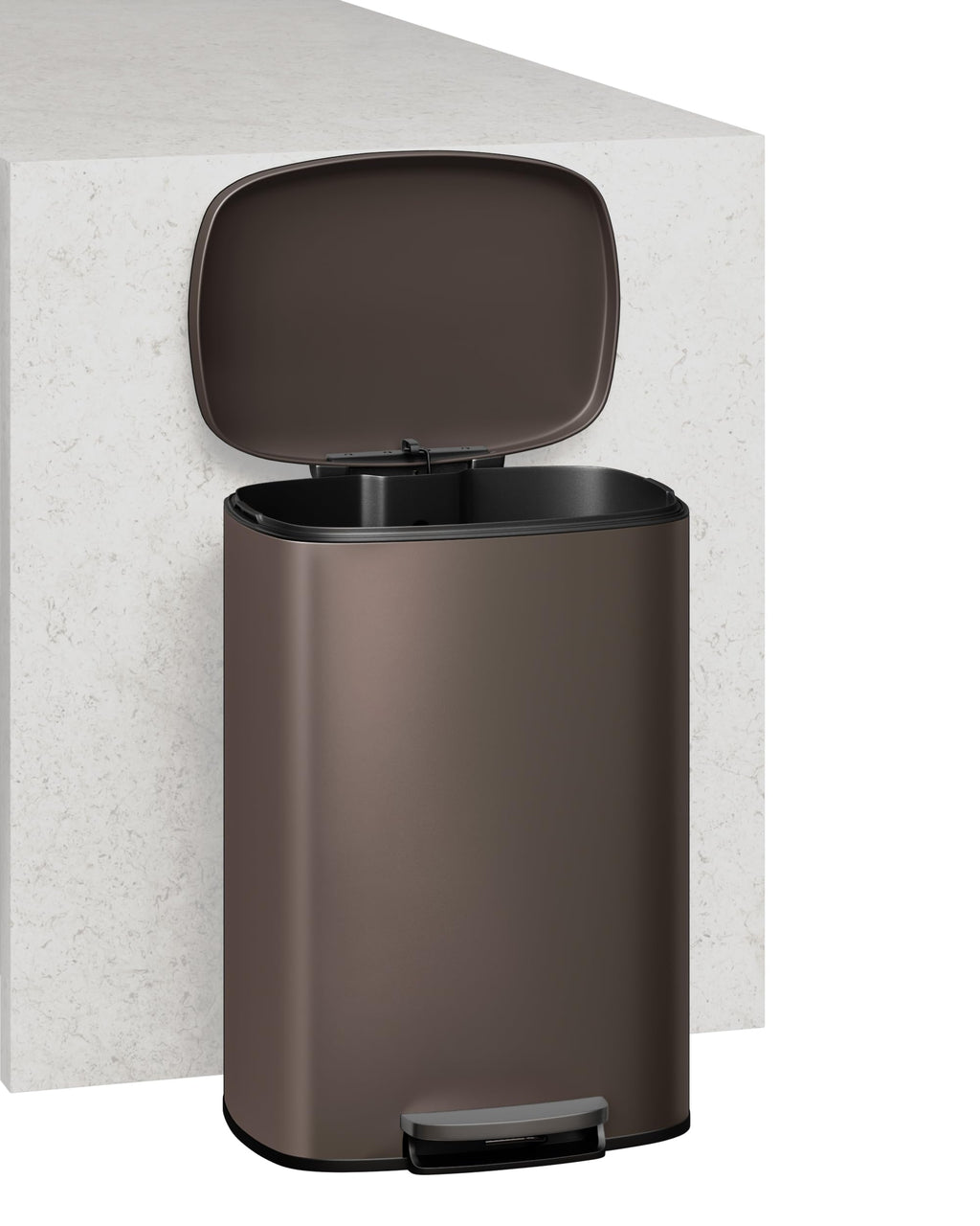 13.2 Gal & 2.6 Gal Stainless Steel Step-On Trash Can Combo Set U8526