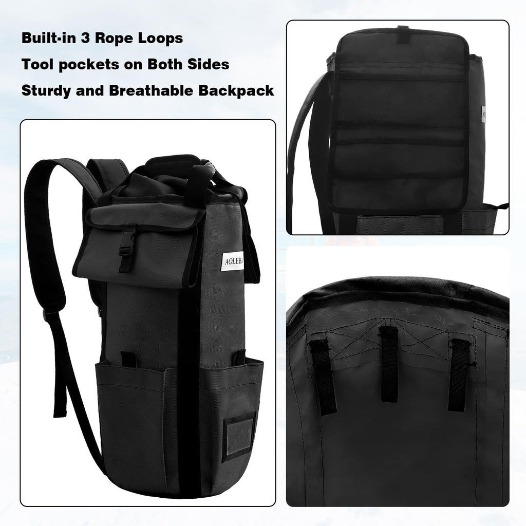 Arborist Rope Storage Bag Large Capacity 1680D Thicken Nylon with Hand Straps L534