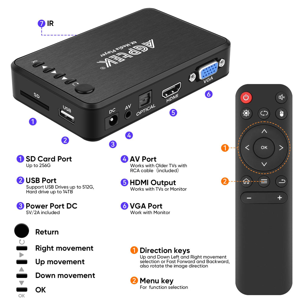 4K HDMI TV Media Player V792