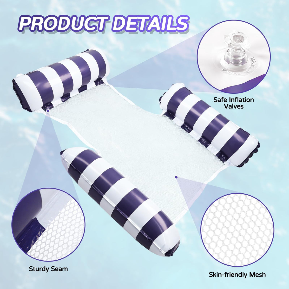 4 Pack Inflatable Pool Floats Y1207