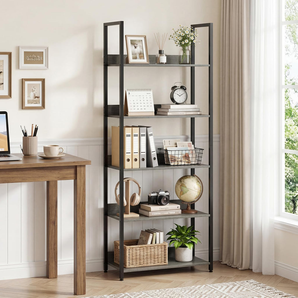 5-Tier Wooden Bookshelf Set of 2 J345241