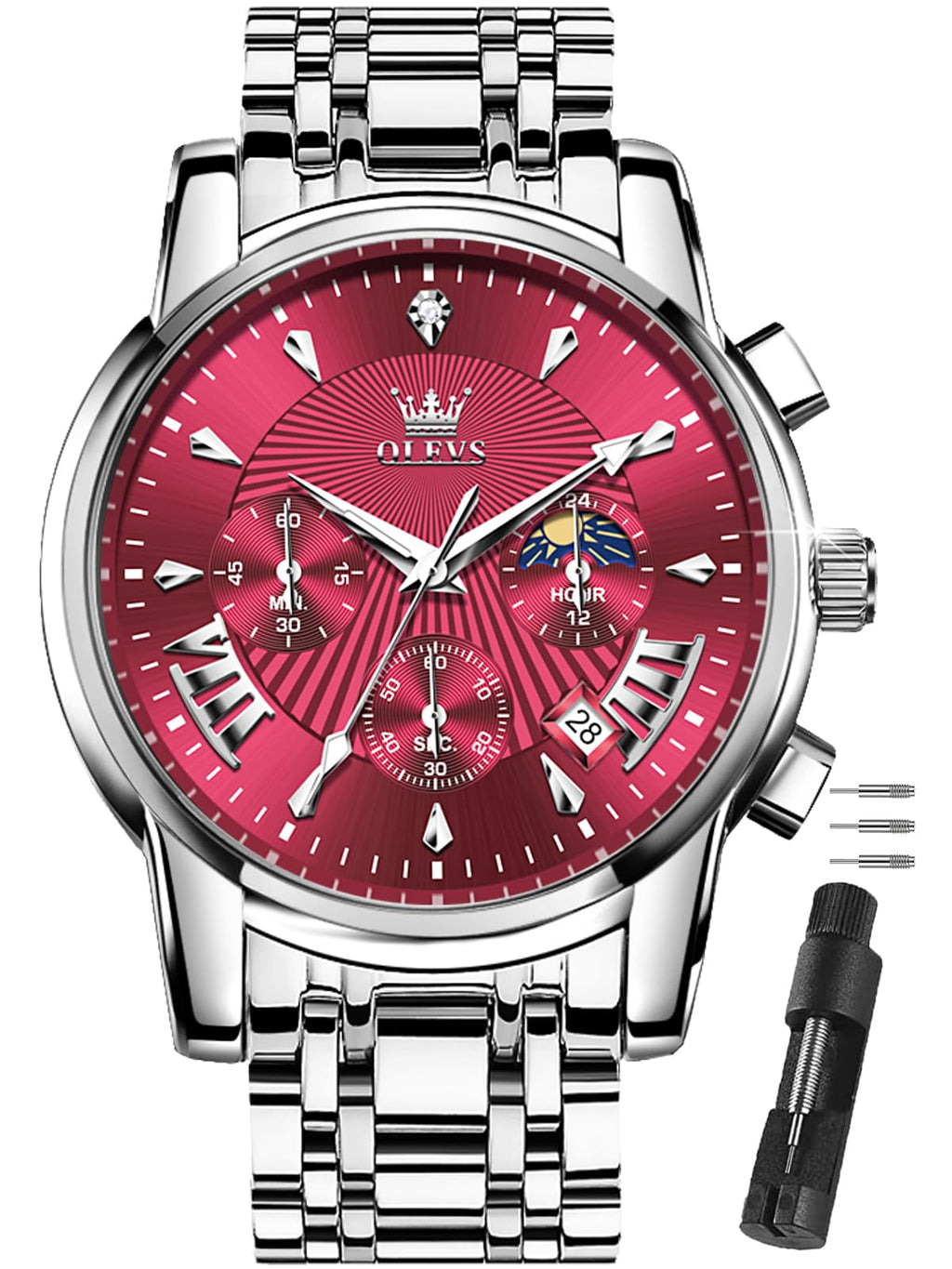 Waterproof Stainless Steel Chronograph Watch K89640
