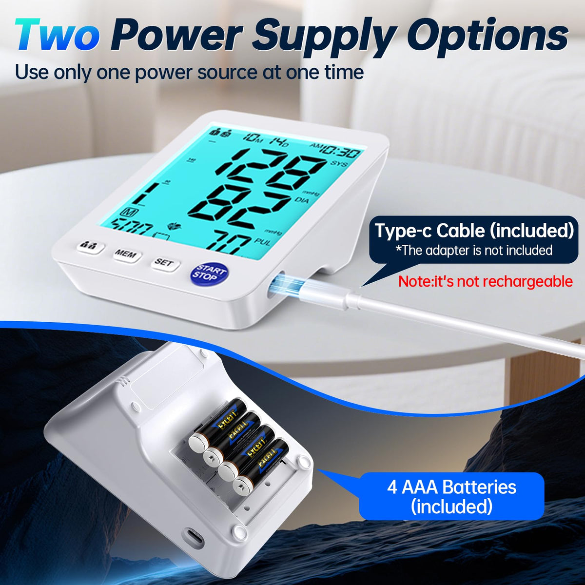 Electronic Blood Pressure Monitor 3 Size Cuffs L748196